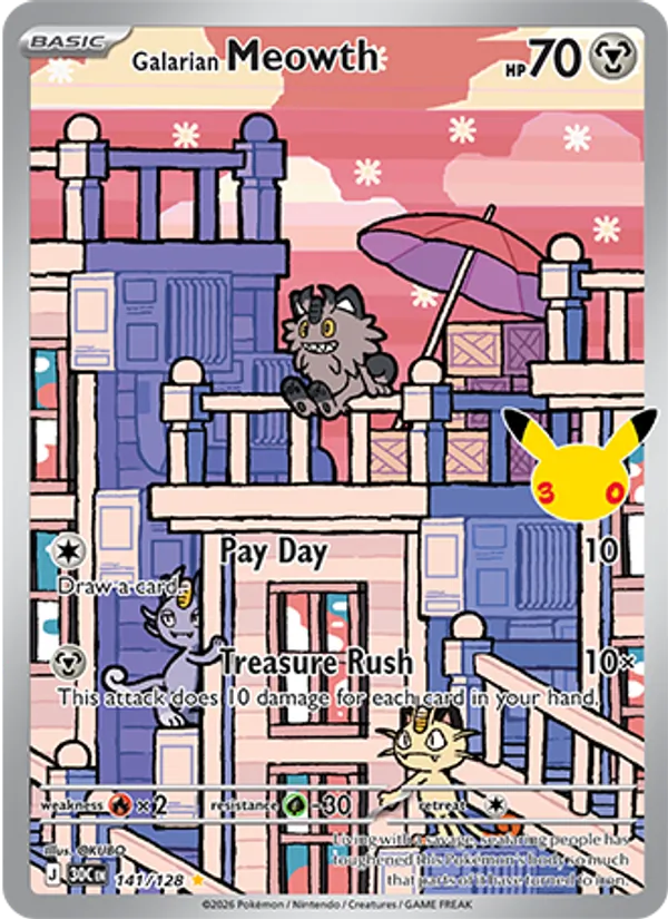 Galarian Meowth — ME: 30th Celebration #141/128