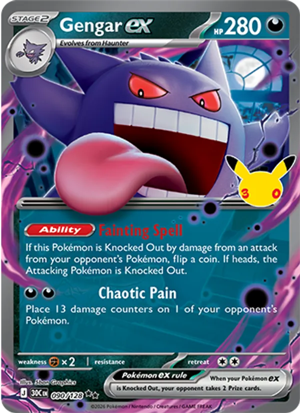 Gengar ex — ME: 30th Celebration #090/128