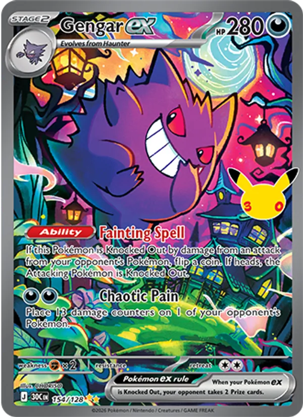 Gengar ex — ME: 30th Celebration #154/128