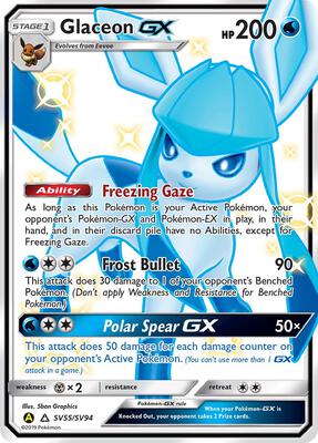 Glaceon GX — Hidden Fates: Shiny Vault #SV55/SV94