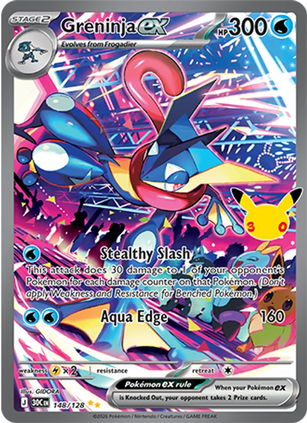 Greninja ex — ME: 30th Celebration #148/128