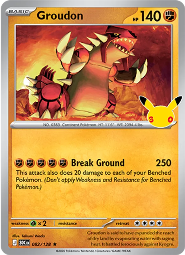 Groudon — ME: 30th Celebration #082/128