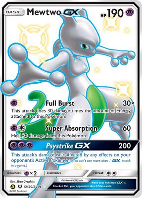 Mewtwo GX — Hidden Fates: Shiny Vault #SV59/SV94