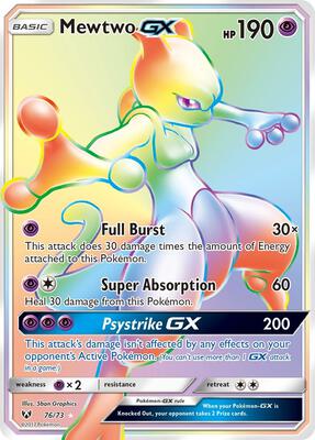 Mewtwo GX (Secret) — Shining Legends #76/73