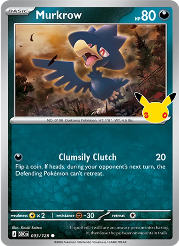 Murkrow — ME: 30th Celebration #093/128