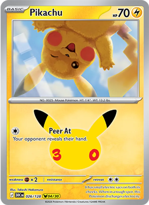 Pikachu — ME: 30th Celebration #026/128