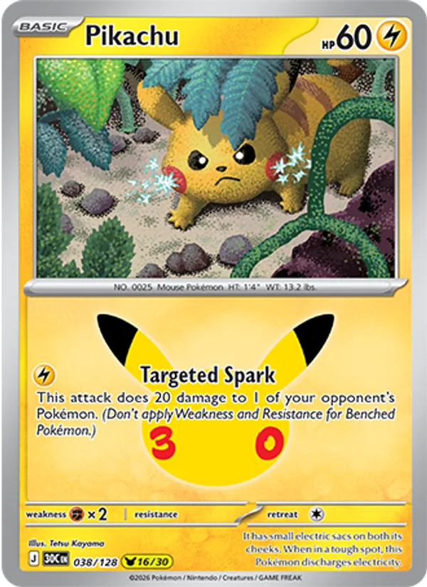 Pikachu — ME: 30th Celebration #038/128