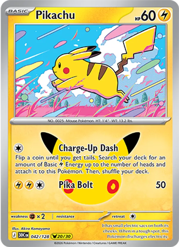 Pikachu — ME: 30th Celebration #042/128