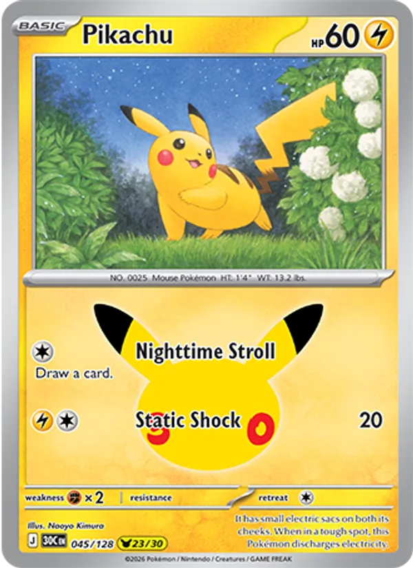 Pikachu — ME: 30th Celebration #045/128