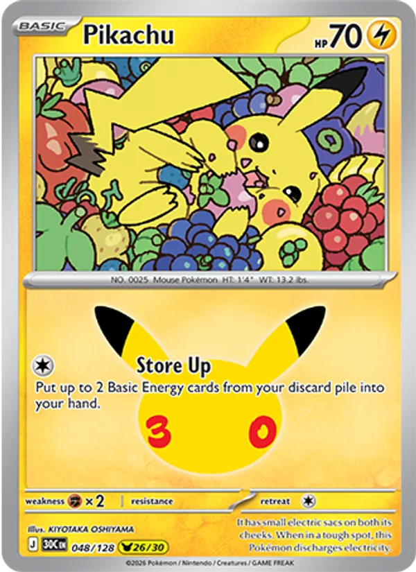 Pikachu — ME: 30th Celebration #048/128