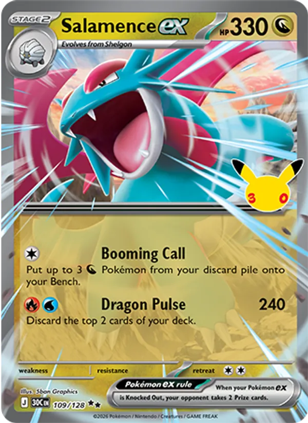 Salamence ex — ME: 30th Celebration #109/128