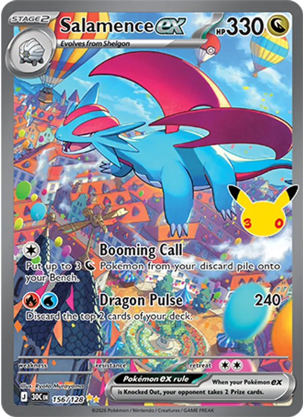 Salamence ex — ME: 30th Celebration #156/128