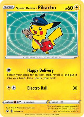 Special Delivery Pikachu — SWSH: Sword & Shield Promo Cards #SWSH074