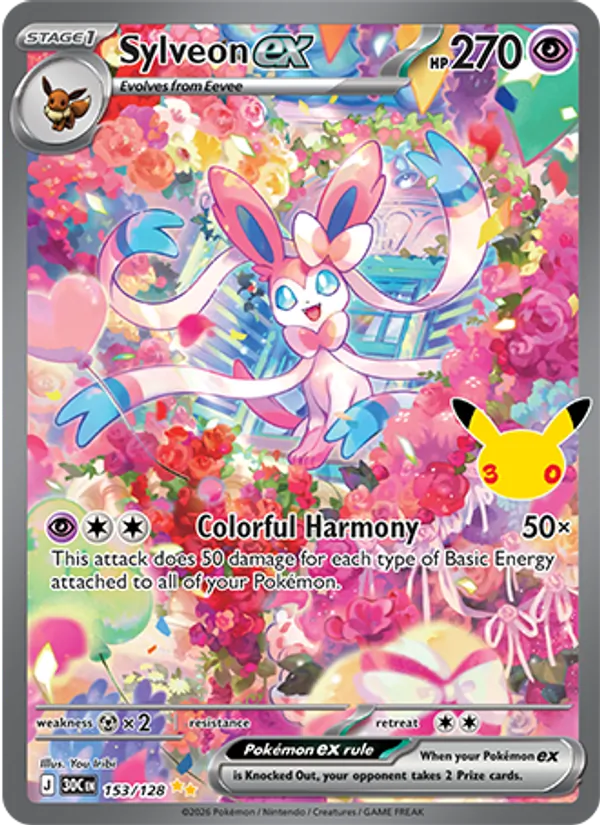 Sylveon ex — ME: 30th Celebration #153/128